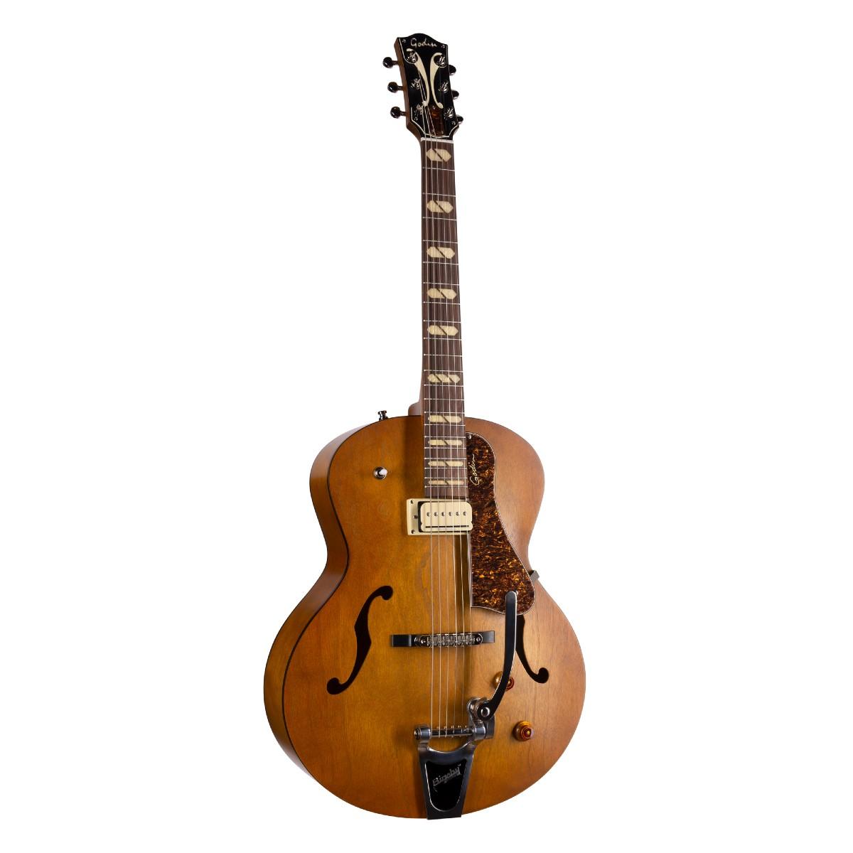 Godin 5th Avenue Jumbo P-Rail Harvest Gold