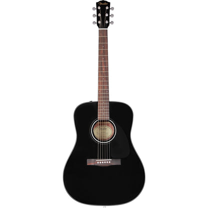 Fender CD-60 Dreadnought V3 w/Case, Walnut Fingerboard - Black