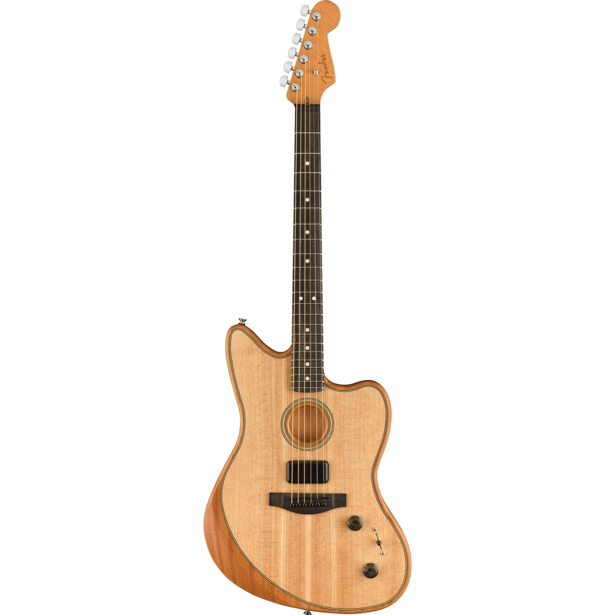 Fender American Acoustasonic Jazzmaster, Natural - Ebony Fingerboard