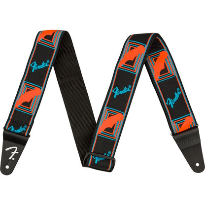 Fender Neon Monogrammed Strap - Blue/Orange