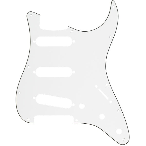 Fender Pickguard, Stratocaster S/S/S, 11-Hole Mount, Parchment P/B/P, 3-Ply