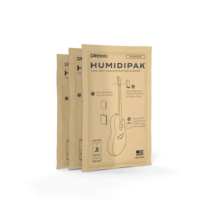 D'ADDARIO Humidipak Maintain pour guitare – Lot de 3 recharges