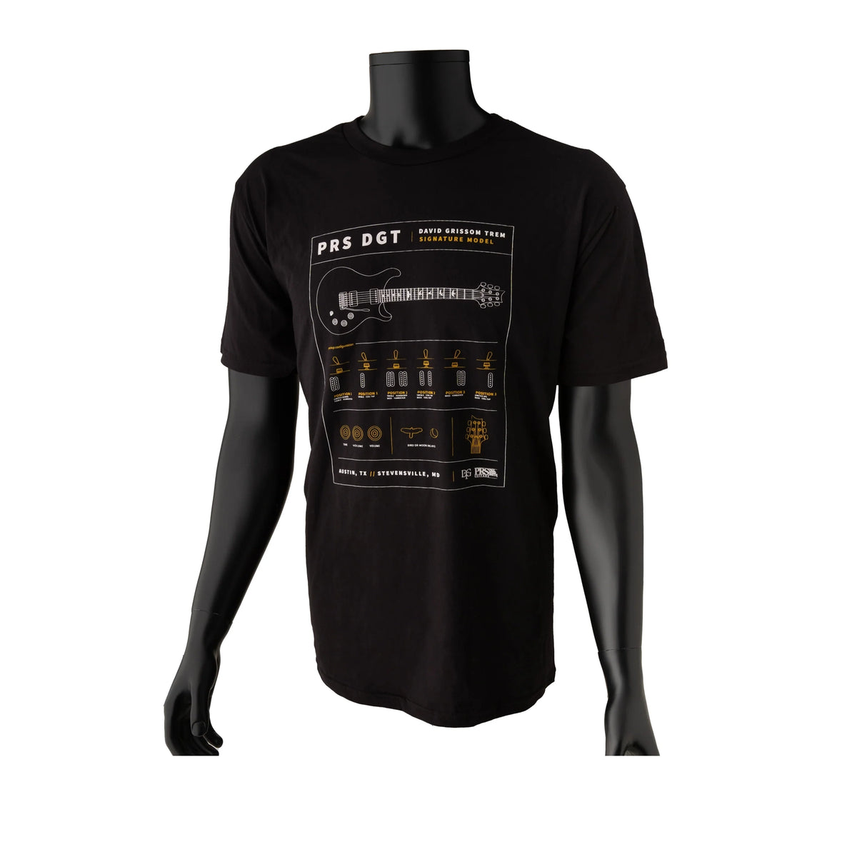 PRS T-shirt DGT (David Grissom), noir