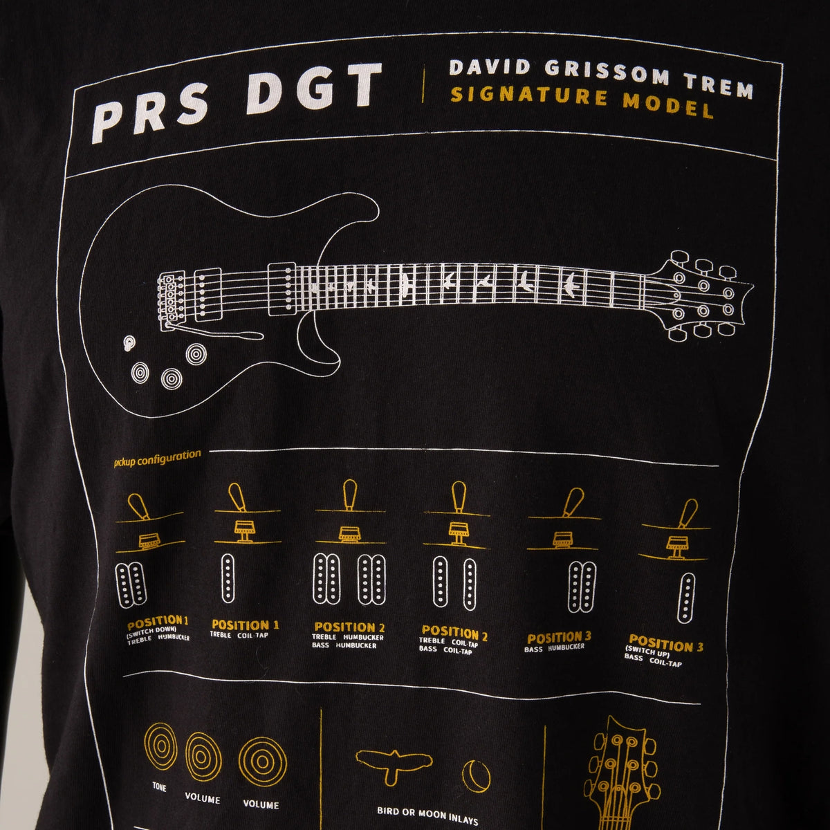 PRS T-shirt DGT (David Grissom), noir