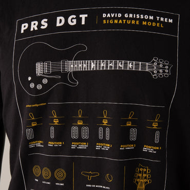 PRS T-shirt DGT (David Grissom), noir