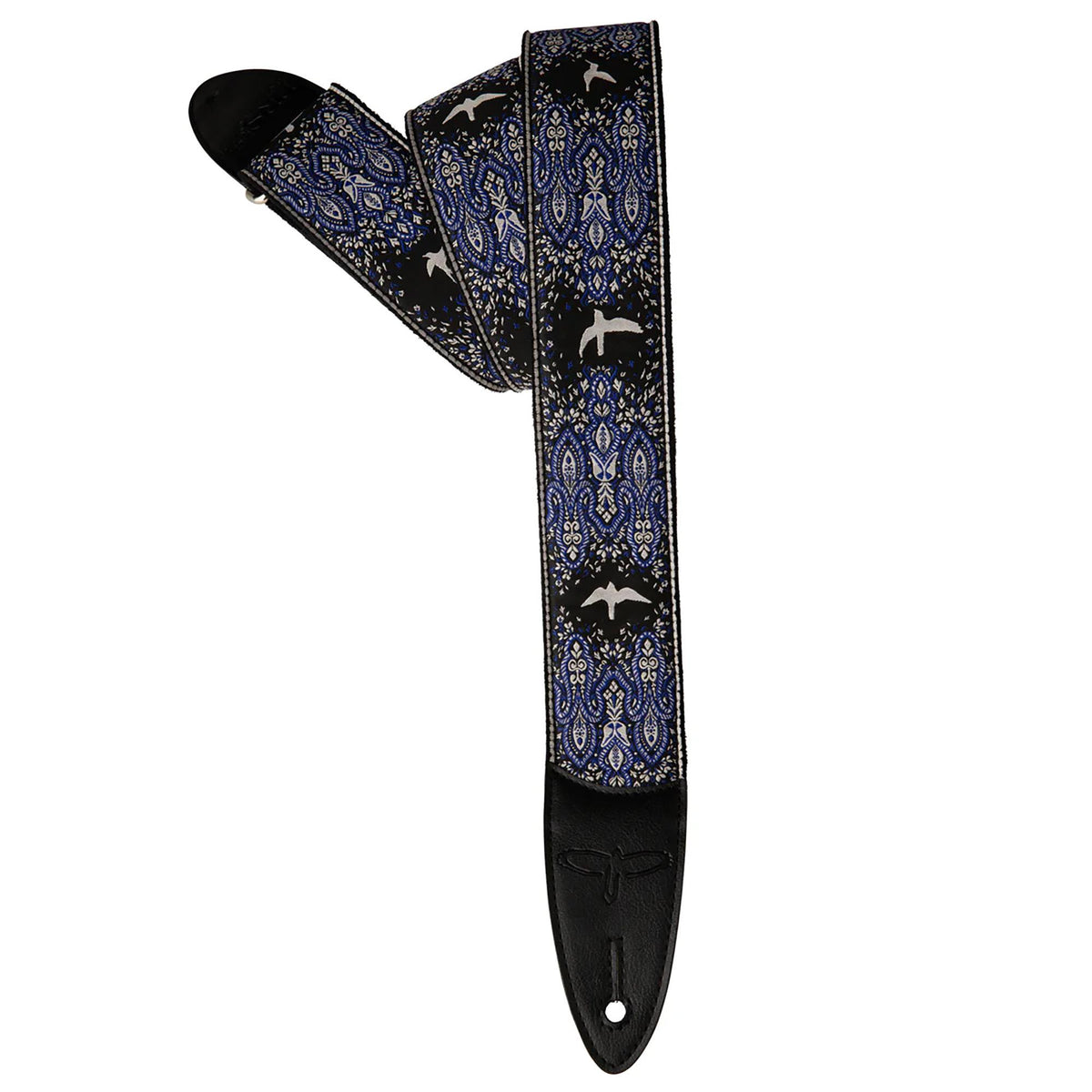 PRS Paul Reed Smith 2" Guitar Strap, Custom Jacquard Birds Fleur - Charcoal