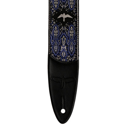 PRS Paul Reed Smith 2" Guitar Strap, Custom Jacquard Birds Fleur - Charcoal