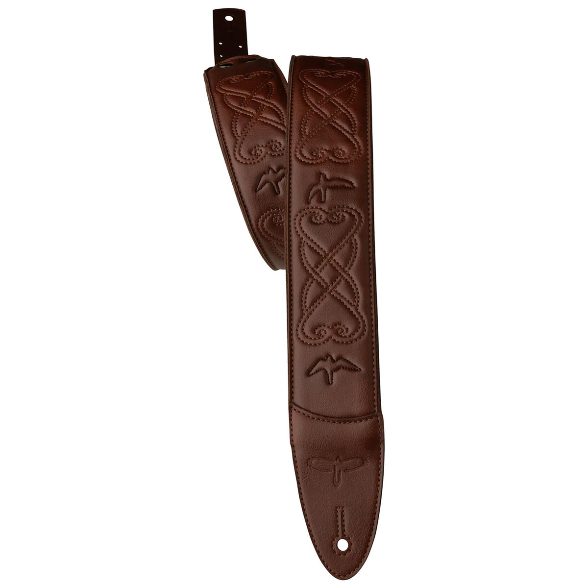 PRS Paul Reed Smith 2.4" Padded Guitar Strap w/RAS, Custom Leather (Faux) Birds - Sanguine