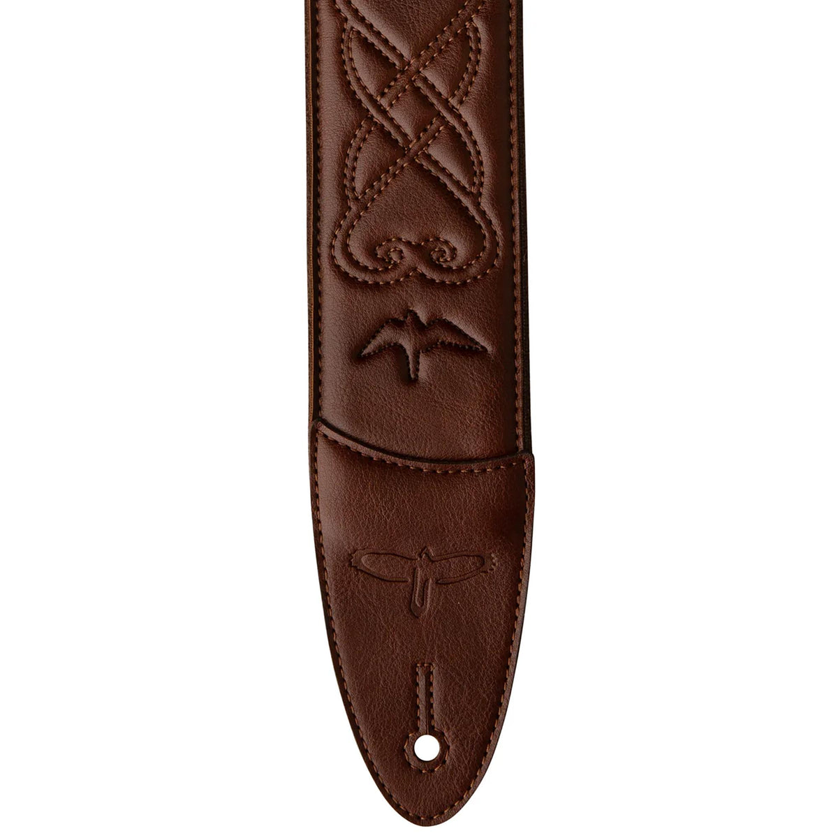 PRS Paul Reed Smith 2.4" Padded Guitar Strap w/RAS, Custom Leather (Faux) Birds - Sanguine