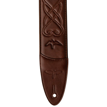PRS Paul Reed Smith 2.4" Padded Guitar Strap w/RAS, Custom Leather (Faux) Birds - Sanguine