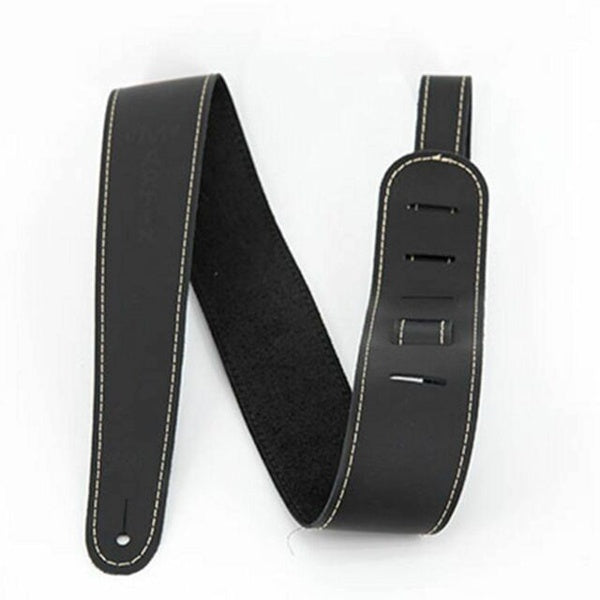 Martin Guitars Leather Guitar Strap w/Embossed Logo, Slim Fit Style - Black