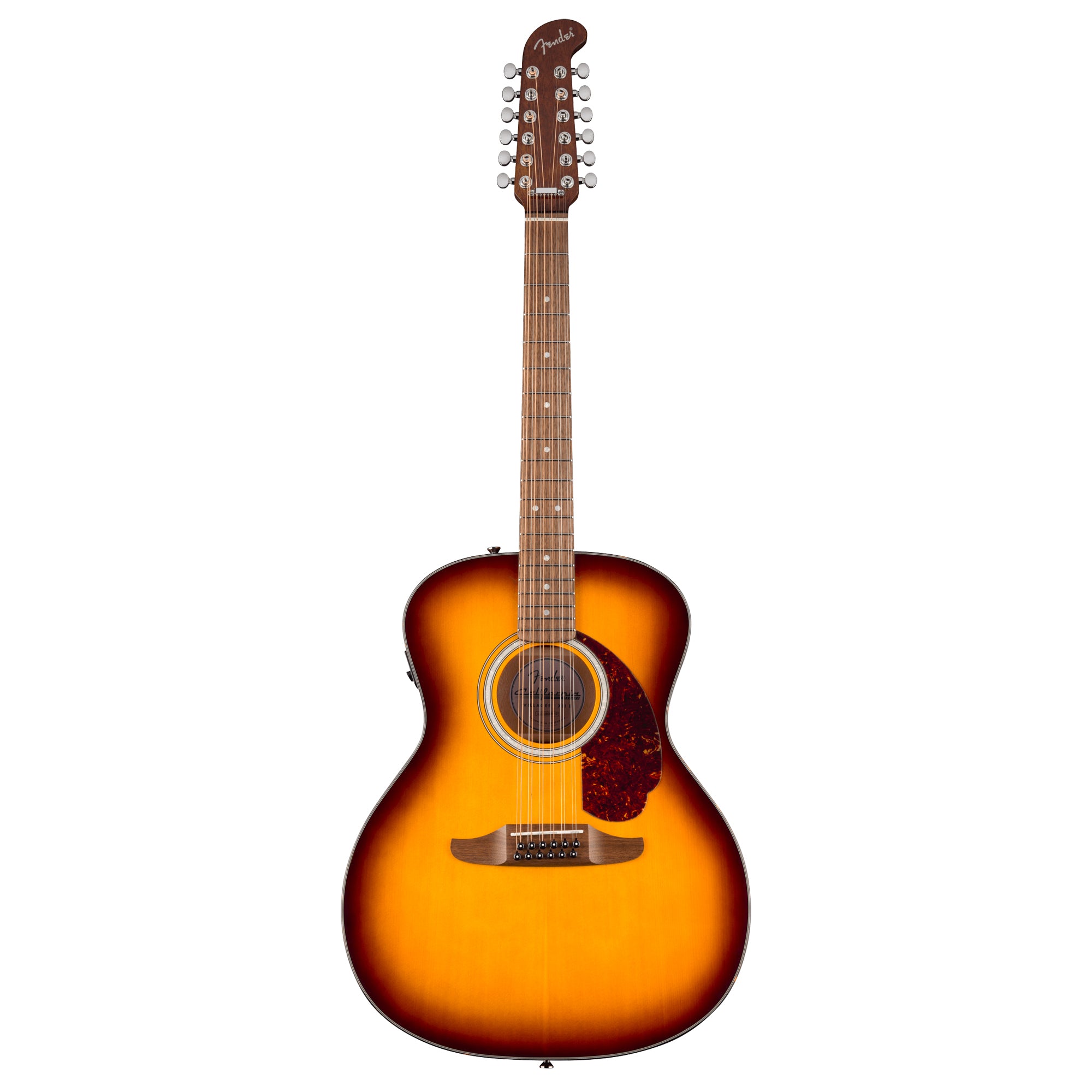 FENDER California Deluxe Villager™ E - Touche en noyer - Honey Sunburst