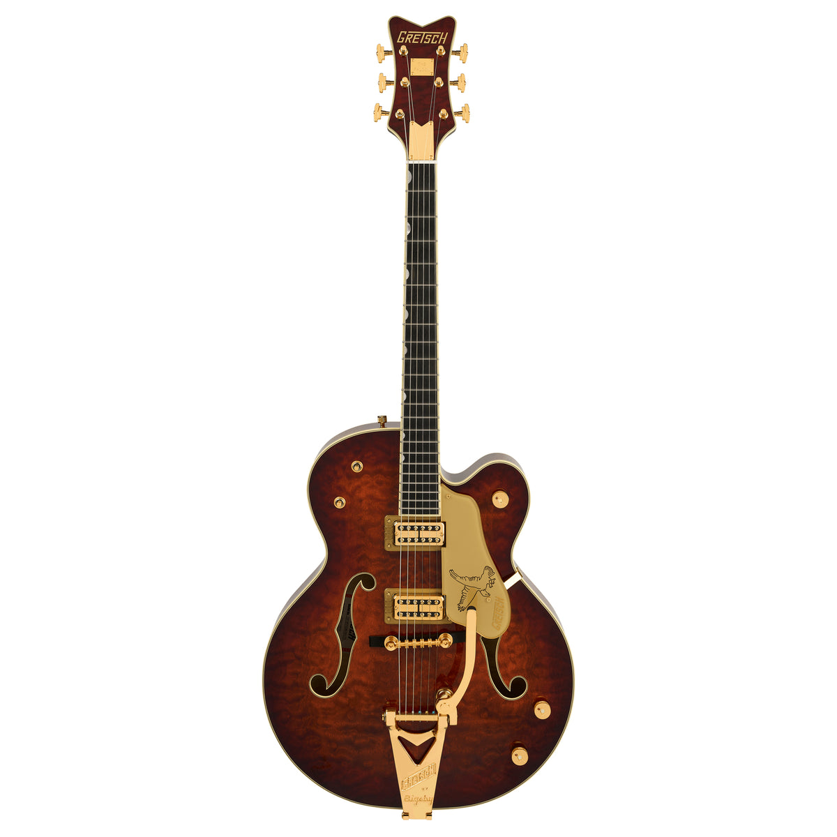 GRETSCH G6136TGQM-59 Limited Edition Quilt Classic Falcon™ with Bigsby® - Ebony Fingerboard - Forge Glow