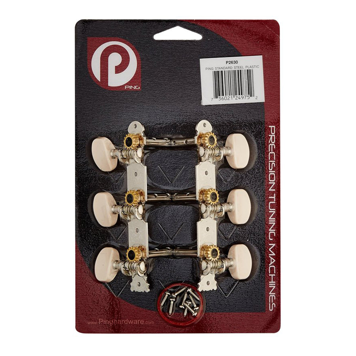 PING Standard Steel Plastic Tuning Machine Head Set - Electric Guitar