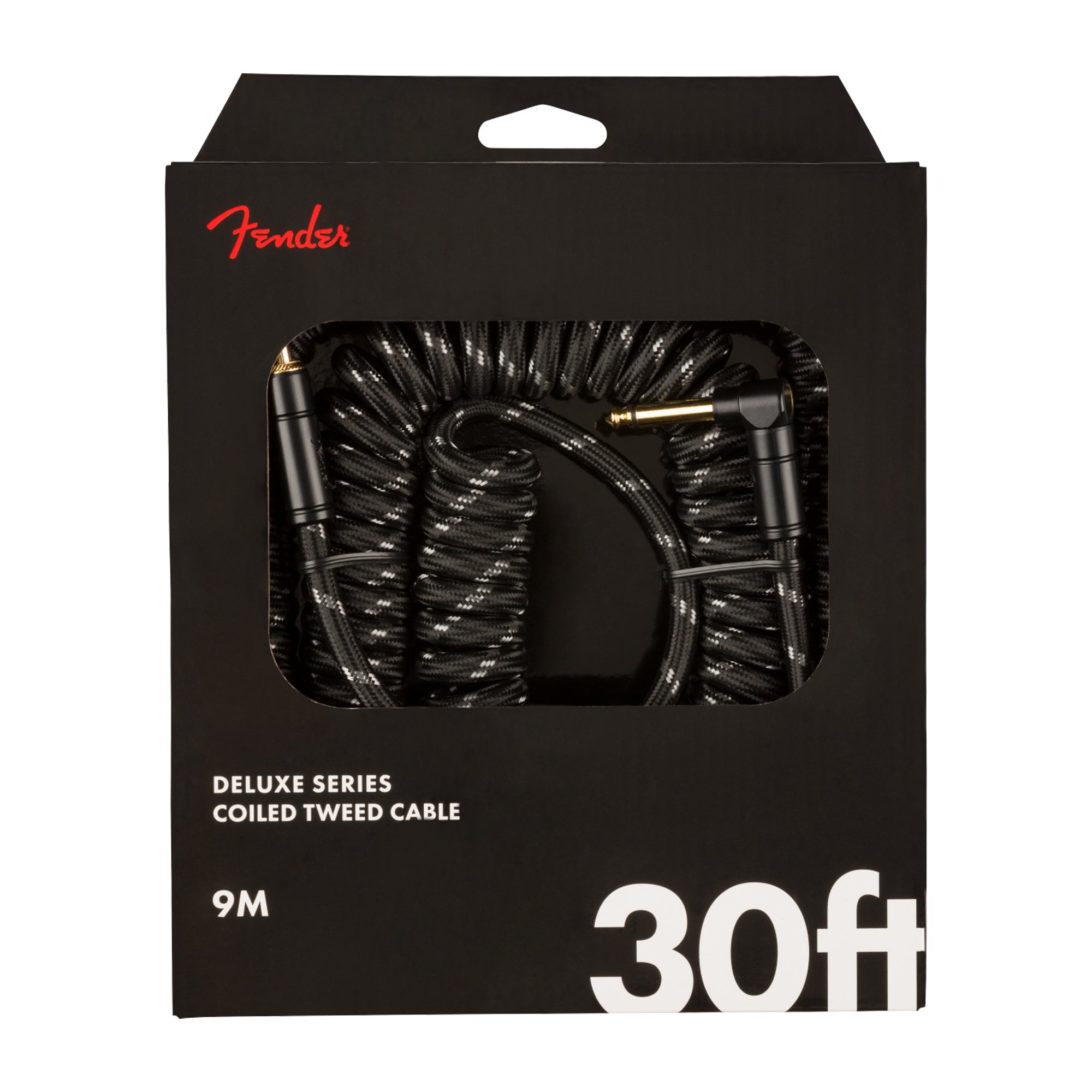 FENDER Deluxe Câble spiralé - 30 pi - Tweed noir