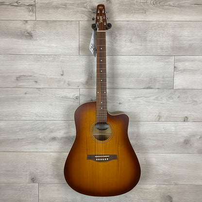 SEAGULL S6 Guitare acoustique prototype à pan coupé - Rustic Burst