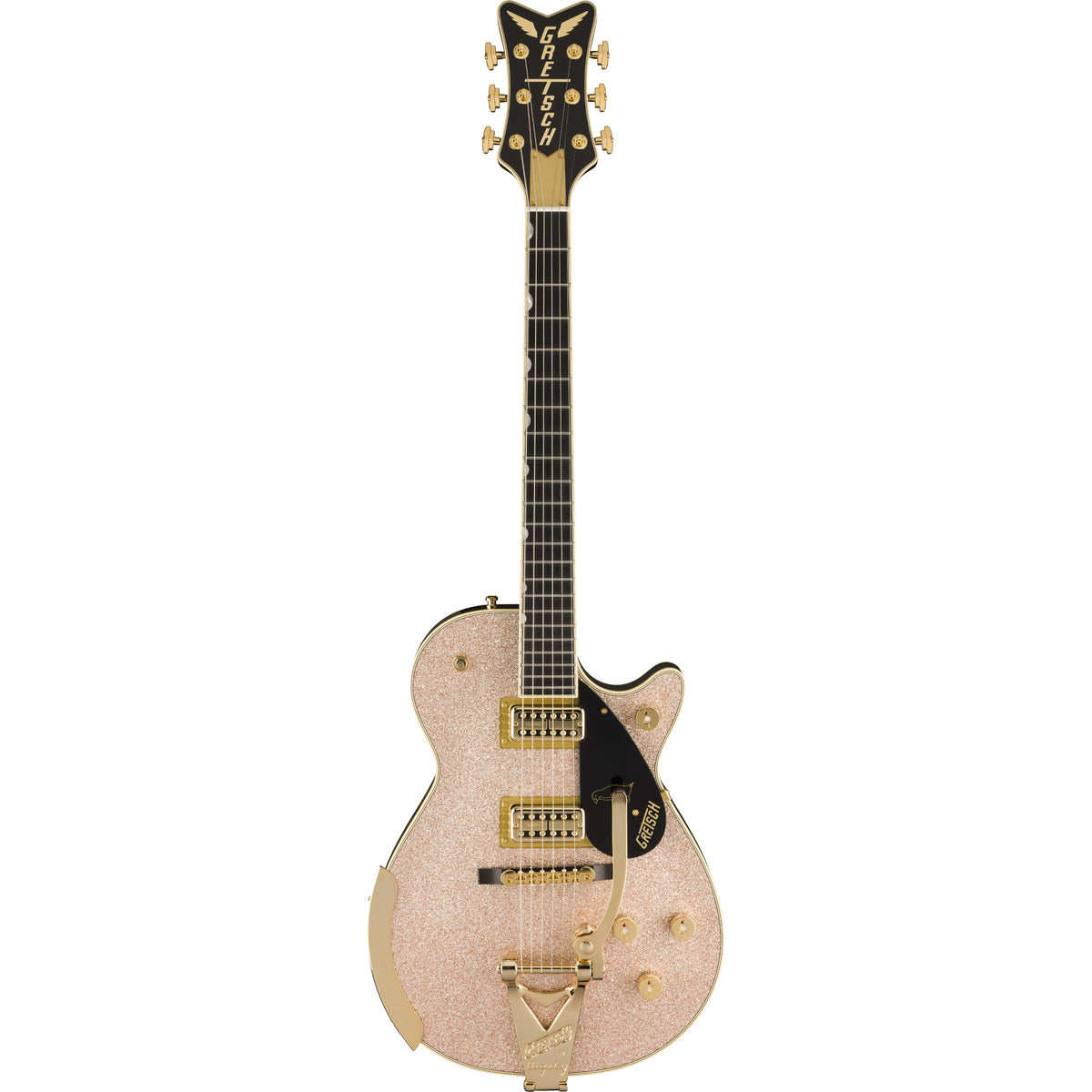 GRETSCH Limited Edition Penguin with String-Thru Bigsby, Ebony Fingerboard, Champagne Sparkle