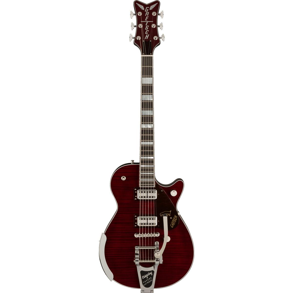 Gretsch G6134TFM-NH Nigel Hendroff Signature Penguin, Ebony Fingerboard, Dark Cherry Metallic Flame