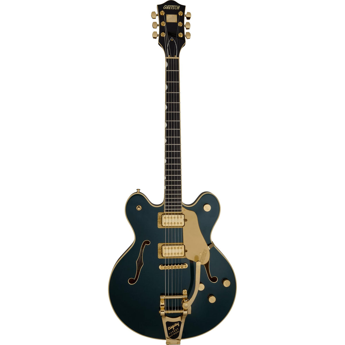 GRETSCH Broadkaster LX Center Block with String-Thru Bigsby and Gold Hardware, Ebony Fingerboard, Cadillac Green