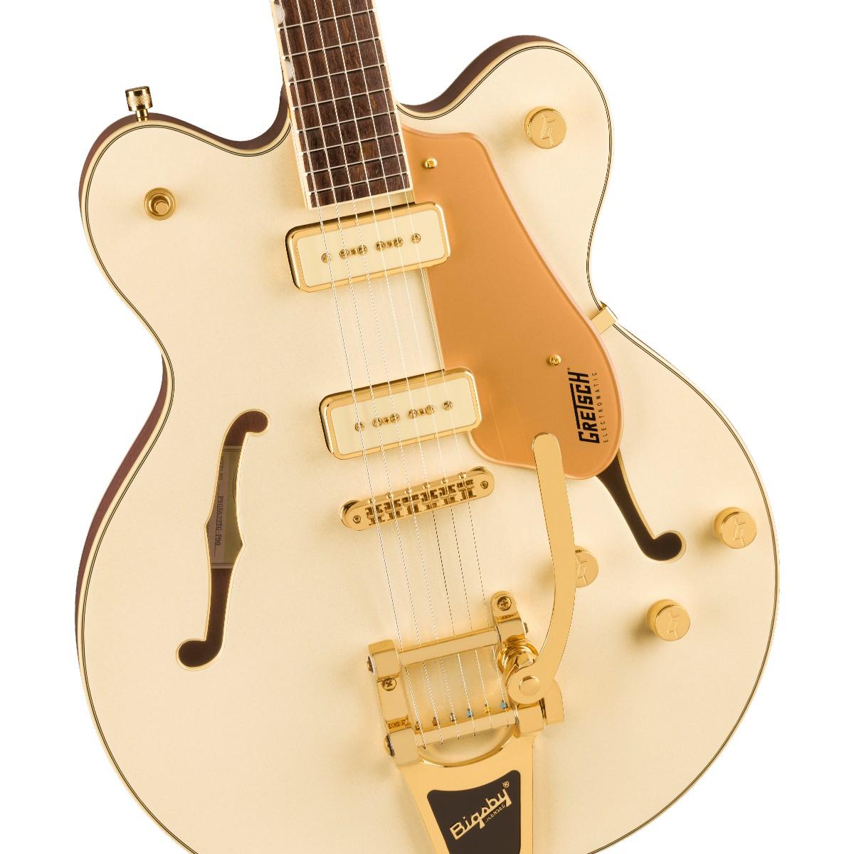 Gretsch Electromatic Pristine LTD Center Block Double-Cut with Bigsby, Laurel Fingerboard, White Gold