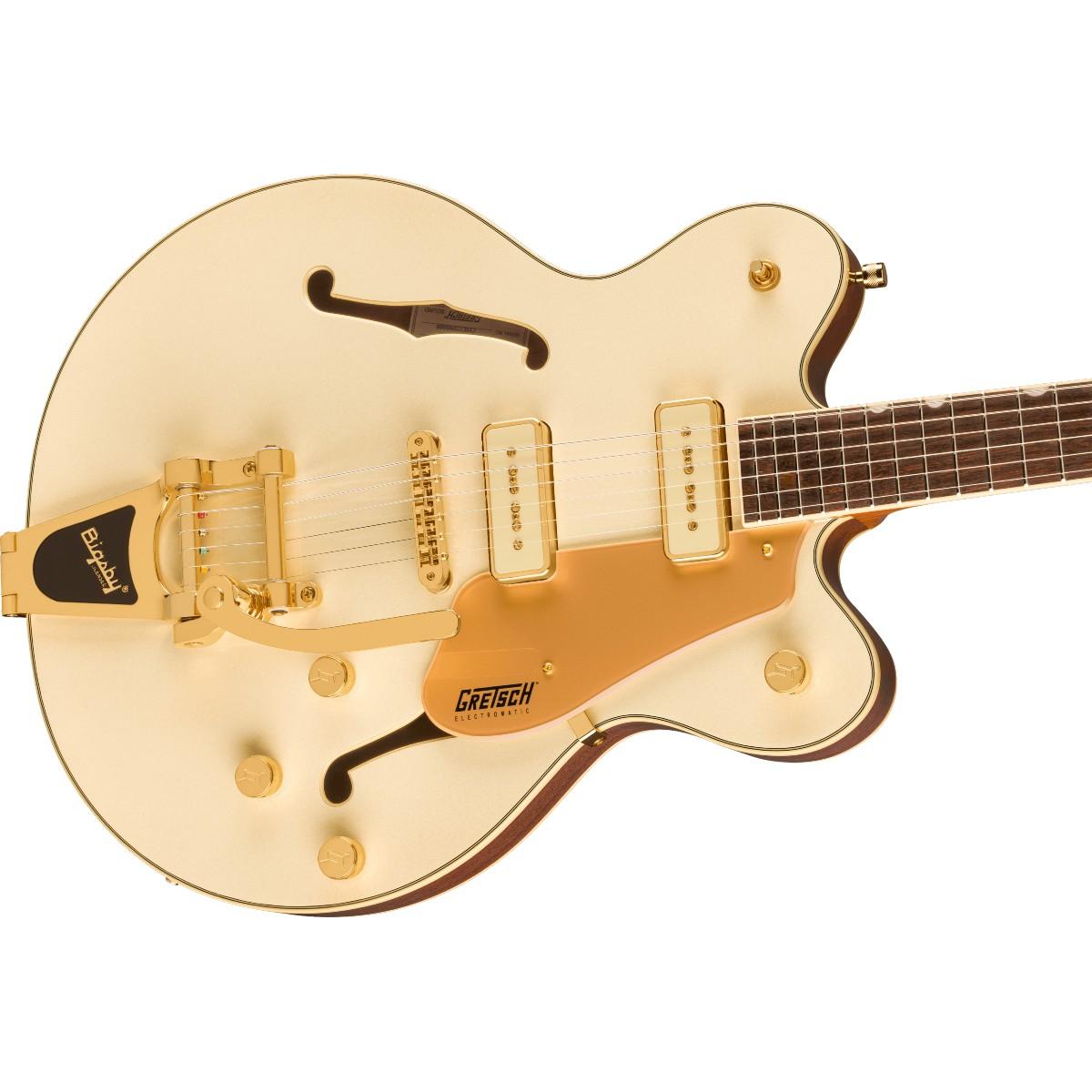 Gretsch Electromatic Pristine LTD Center Block Double-Cut with Bigsby, Laurel Fingerboard, White Gold