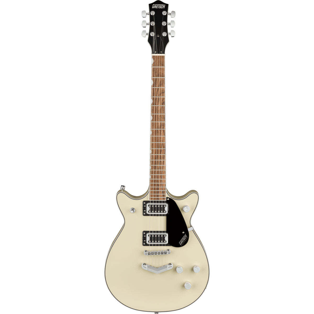 Gretsch G5222 Electromatic Double Jet BT with V-Stoptail, Laurel Fingerboard, Vintage White