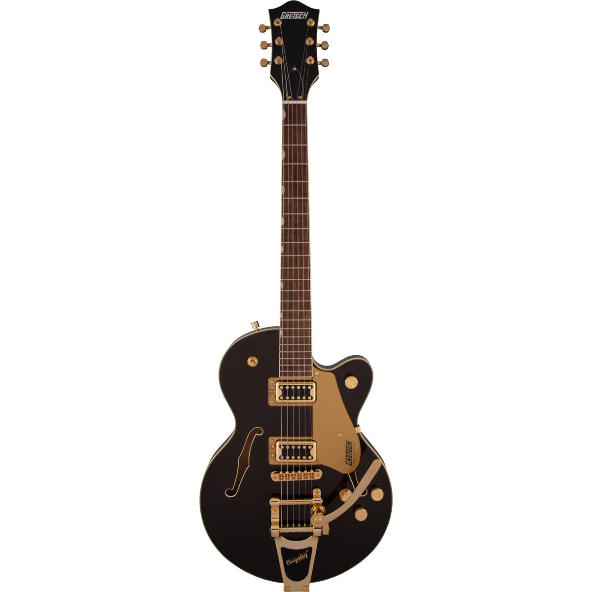 Gretsch G5655TG Electromatic Center Block Jr. Single-Cut with Bigsby and Gold Hardware, Laurel Fingerboard - Black Gold