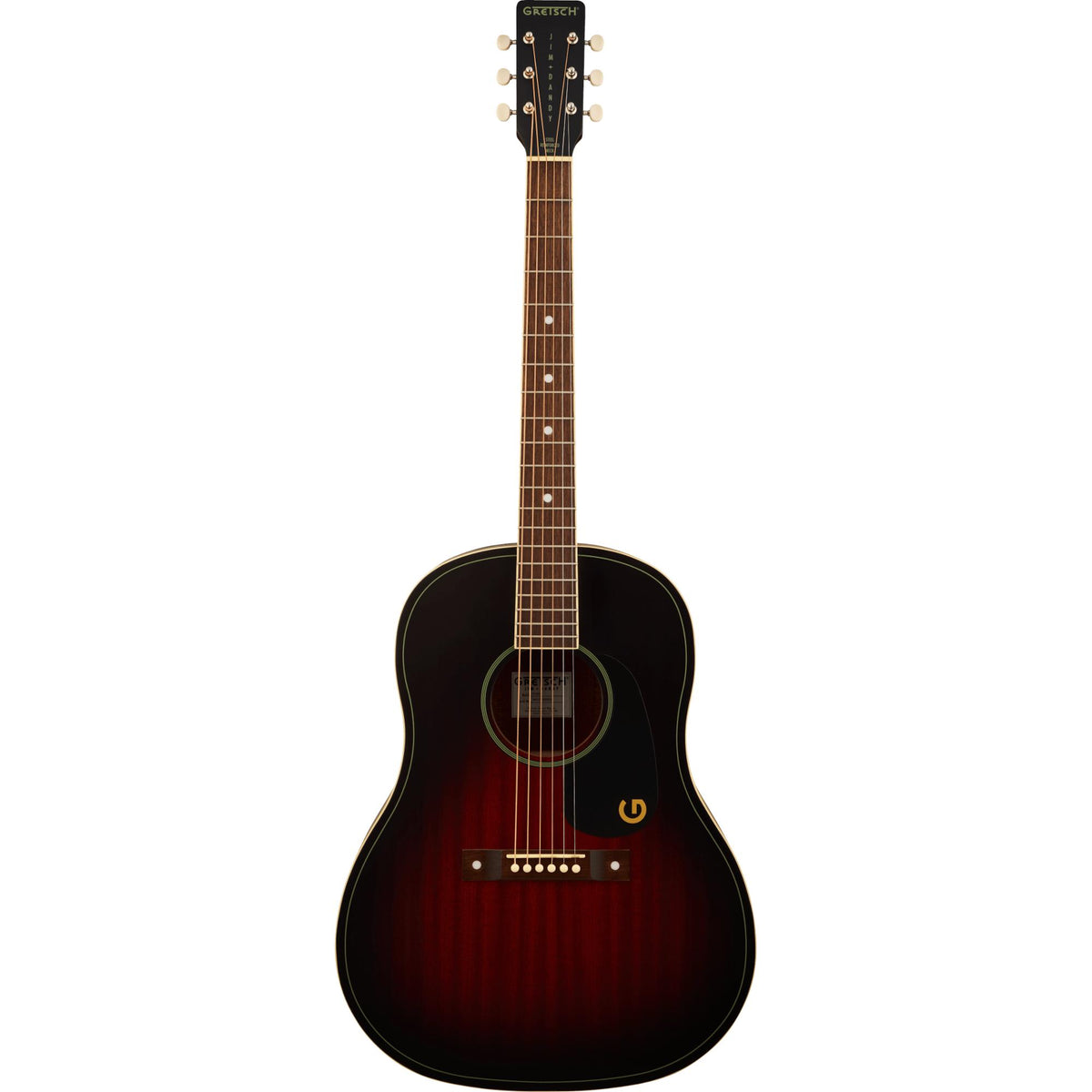 GRETSCH Jim Dandy Dreadnought, Walnut Fingerboard, Black Pickguard, Deep Cherry Burst