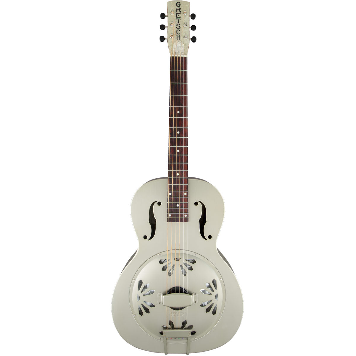 Gretsch G9201 Honey Dipper Round-Neck, Brass Body Biscuit Cone Resonator Guitar - Shed Roof Finish