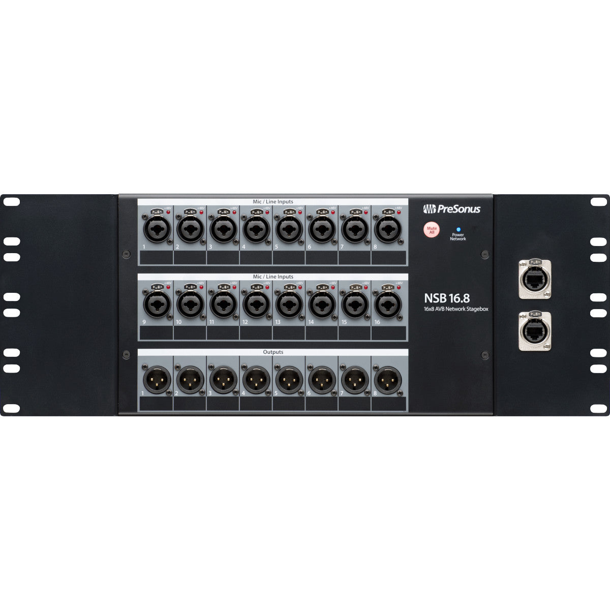 PreSonus® NSB 16.8 Networked Stage Box, Black
