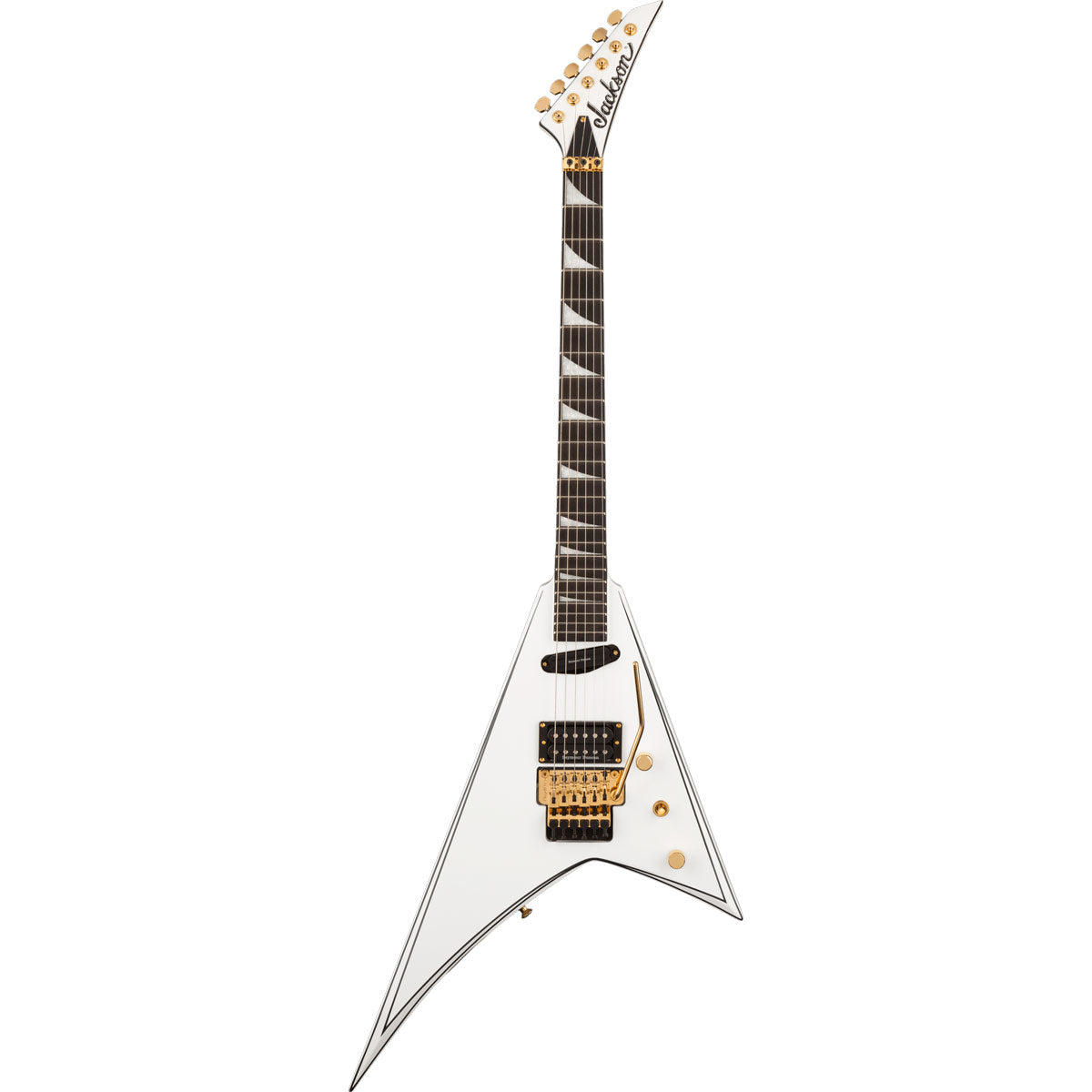 Jackson Concept Series Rhoads RR24 HS, Ebony Fingerboard, White with Black Pinstripes
