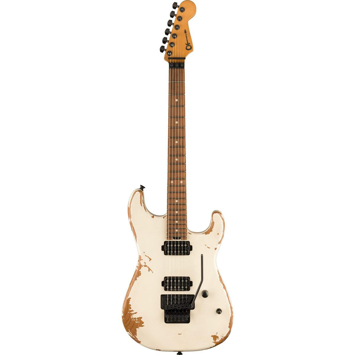 Charvel Pro-Mod Relic San Dimas Style 1 HH FR PF, Pau Ferro Fingerboard, Weathered White