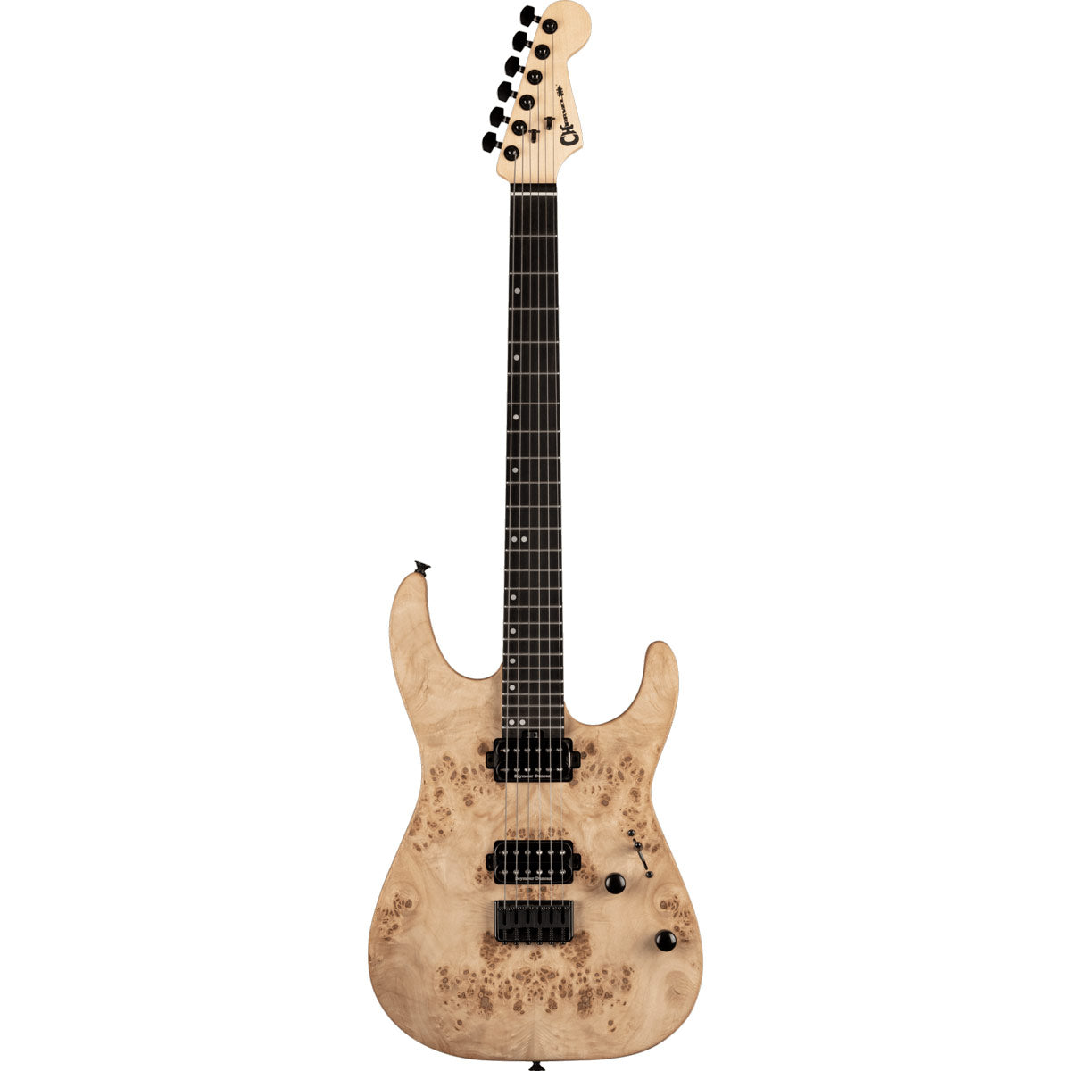Charvel Pro-Mod DK24 HH HT E Mahogany with Poplar Burl, Ebony Fingerboard - Desert Sand