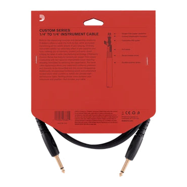 D'ADDARIO PW-G-05 Custom Series 1/4" TS Straight-to-Straight Instrument Cable - 5'