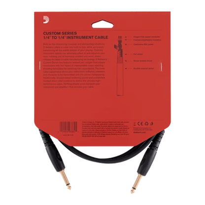 D'ADDARIO PW-G-05 Custom Series 1/4" TS Straight-to-Straight Instrument Cable - 5'