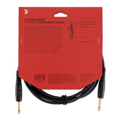 D'ADDARIO PW-G-10 Custom Series 1/4" TS Straight-to-Straight Instrument Cable - 10'