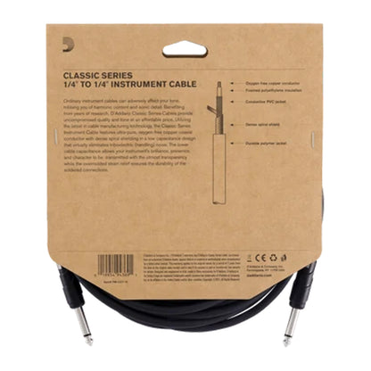 D'ADDARIO PW-CGT-15 Câble d'instrument de la série Classic droit vers droit TS 1/4 po - 15 pi
