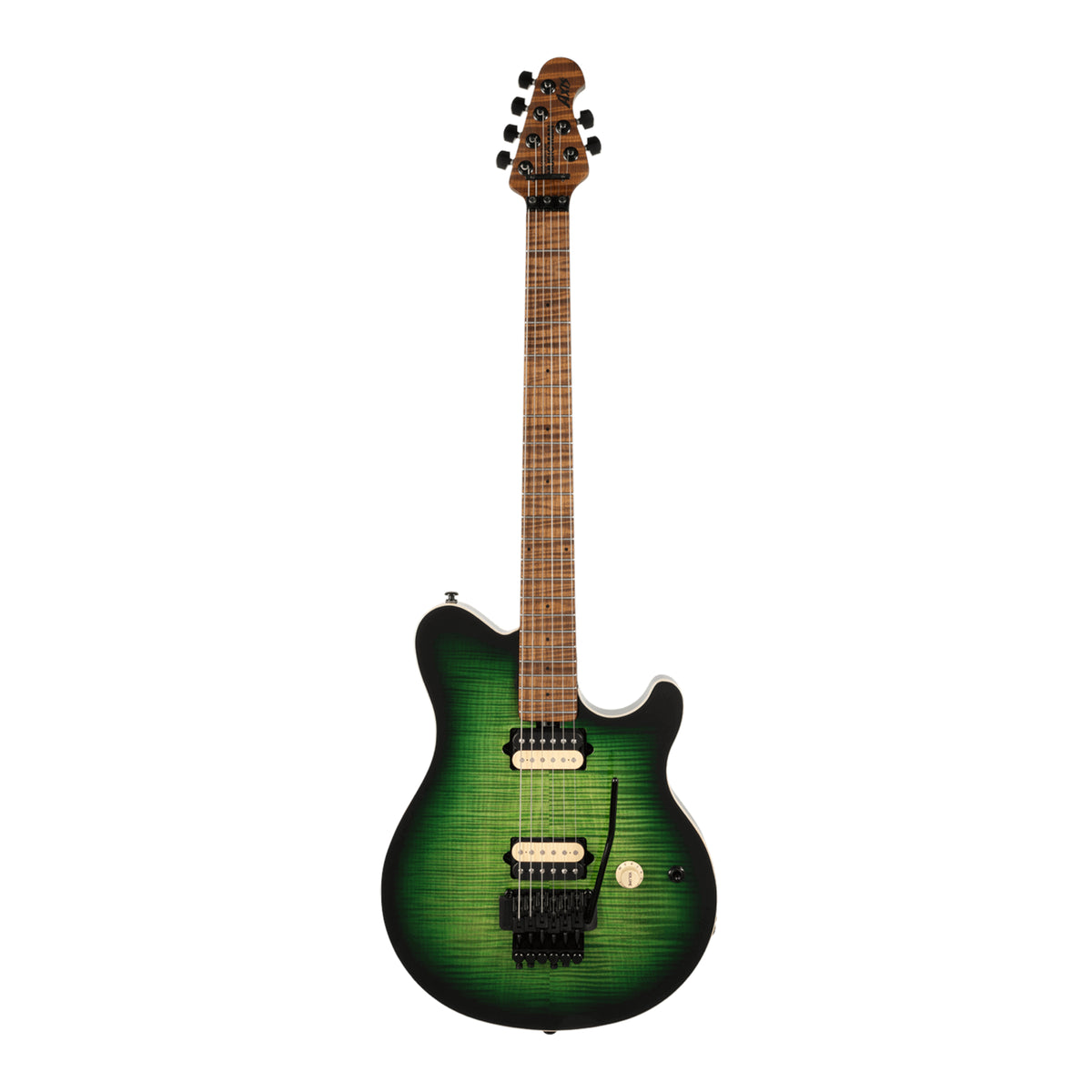ERNIE BALL MUSIC MAN Axis Electric Guitar, Maple FB, Matcha Flame