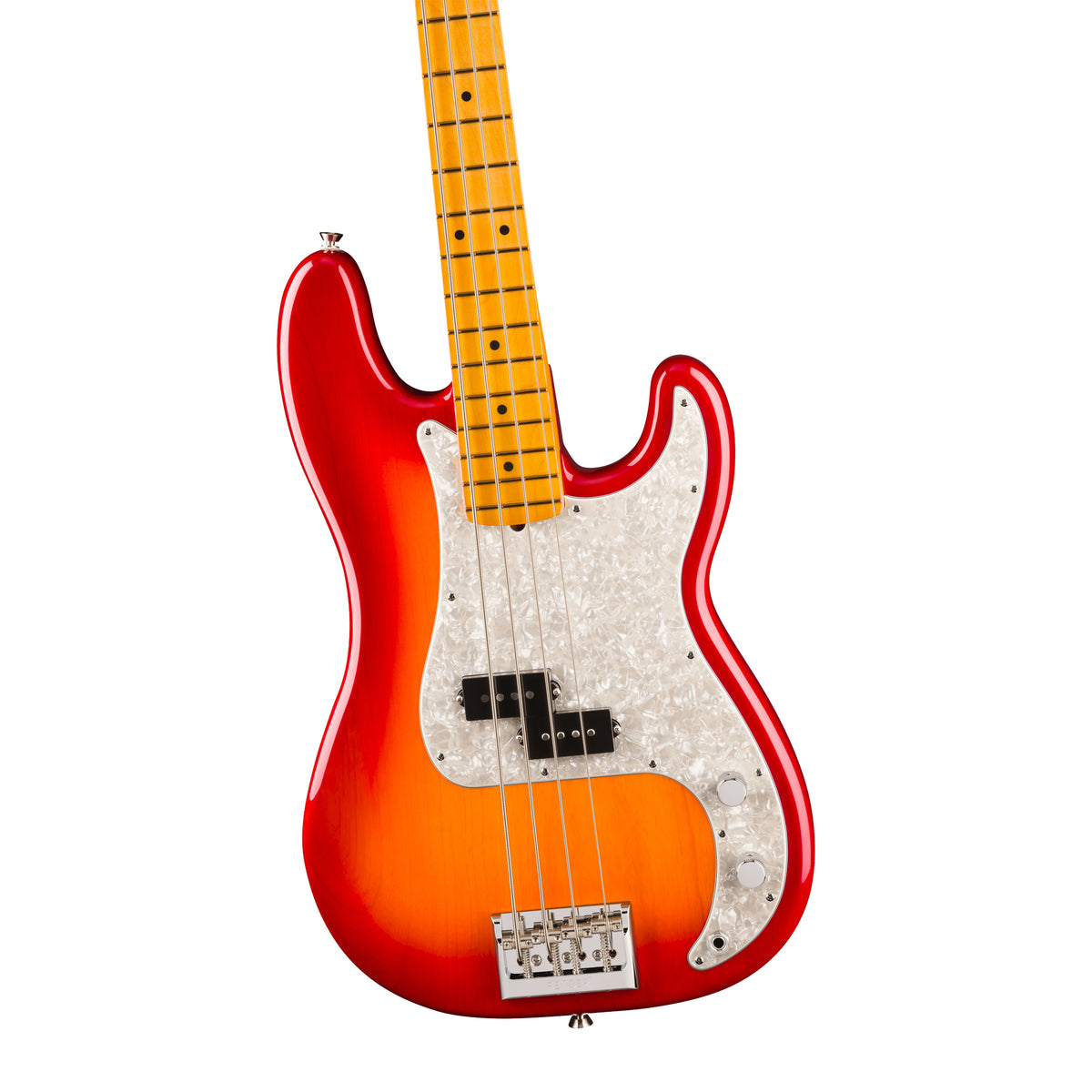 FENDER American Professional Precision Bass® - Touche en érable - Aged Cherry Burst