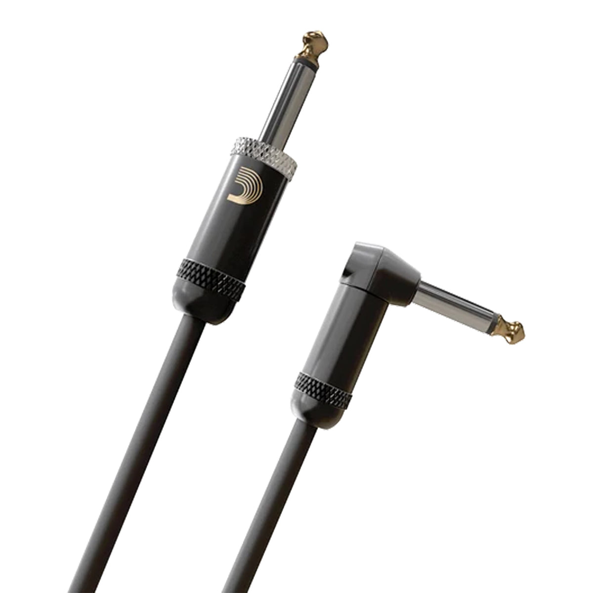 D'ADDARIO PW-AMSGRA-15 American Stage 1/4" TS Straight-to-Right-Angle Instrument Cable - 15'