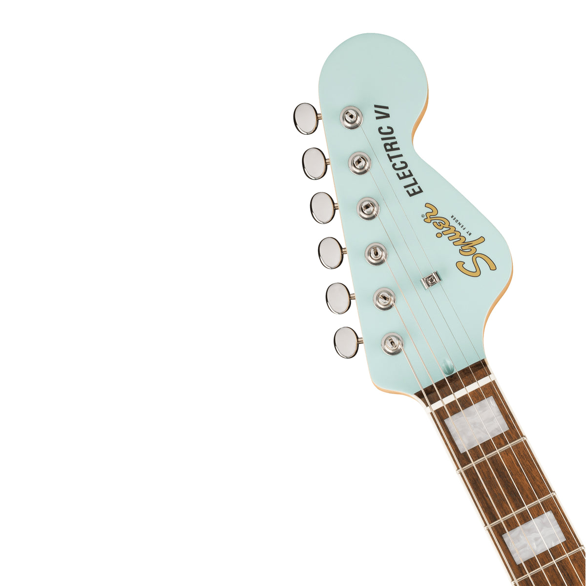 SQUIER Paranormal Electric VI - Laurel Fingerboard - Parchment Pickguard - Matching Headstock - Daphne Blue