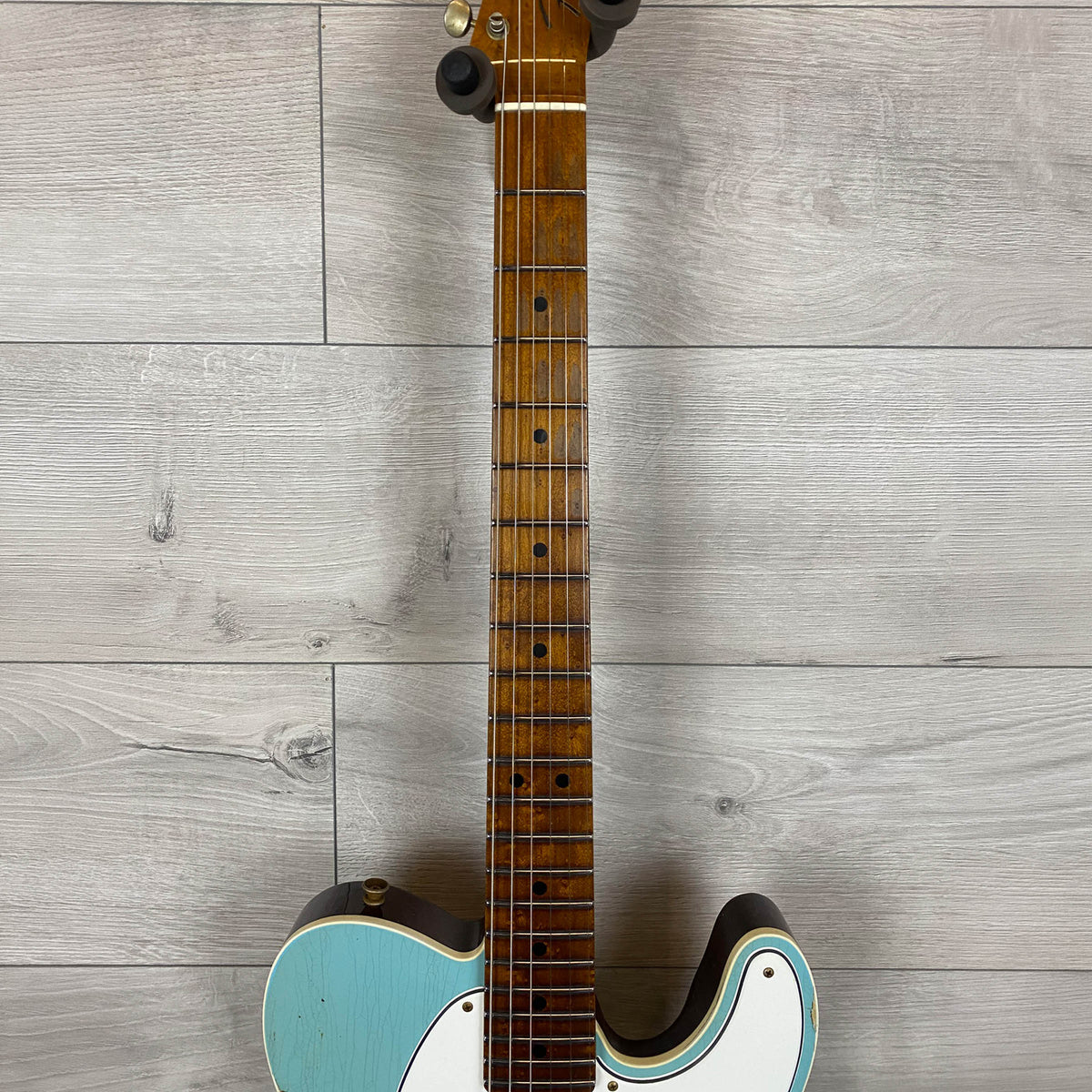 FENDER Custom Shop S6 American Custom Relic-Style Telecaster Maple Neck - Aged Daphne Blue