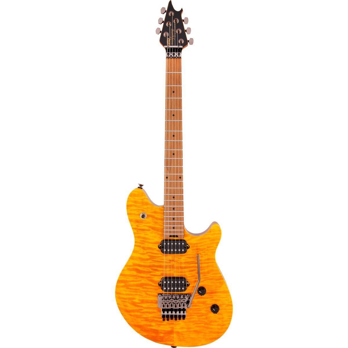 EVH Wolfgang WG Standard QM, Baked Maple Fingerboard - Transparent Amber
