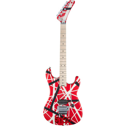 EVH Striped Series 5150, Maple Fingerboard, Red with Black and White Stripes
