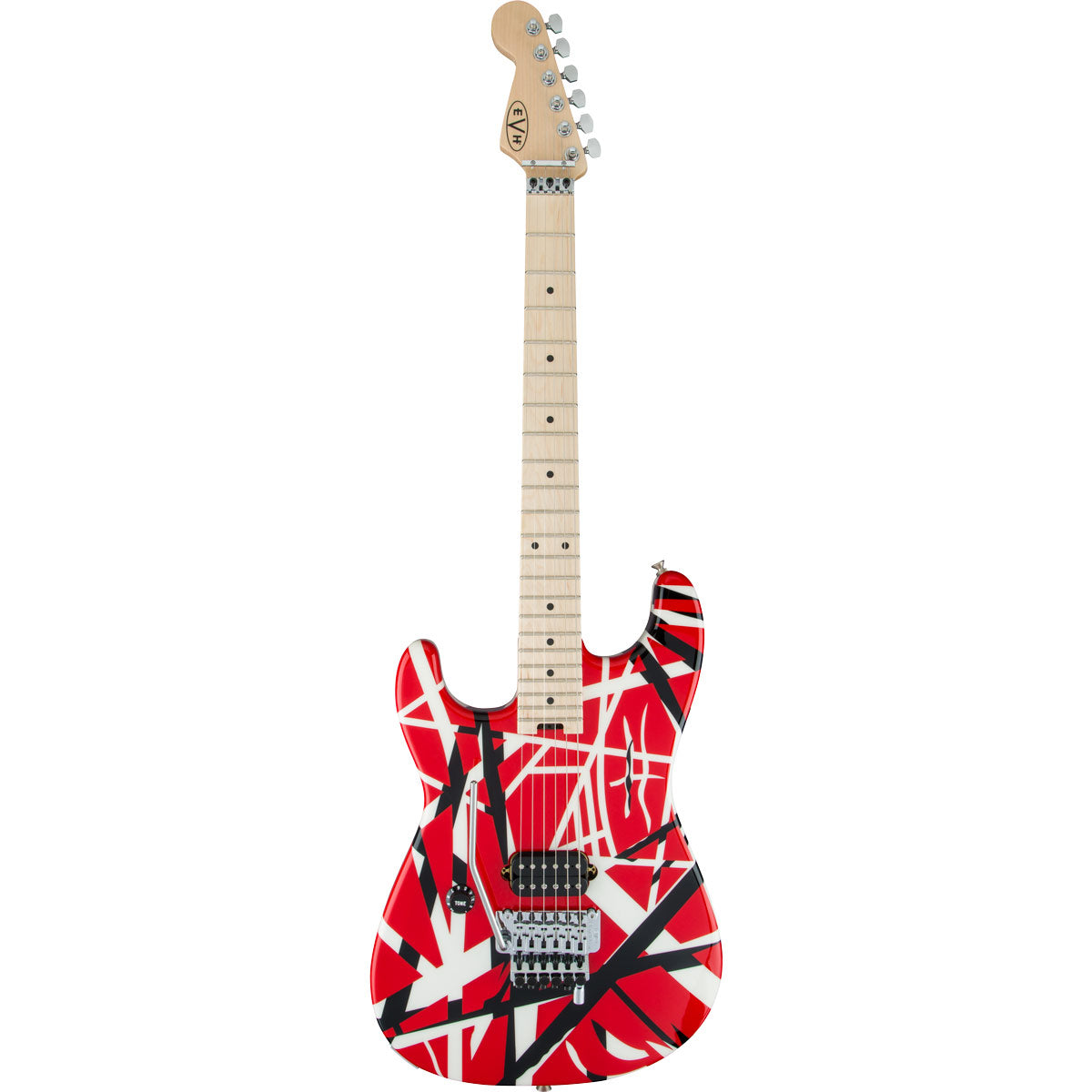 EVH Striped Series LH R/B/W, Maple Fingerboard - Red, Black and White Stripes