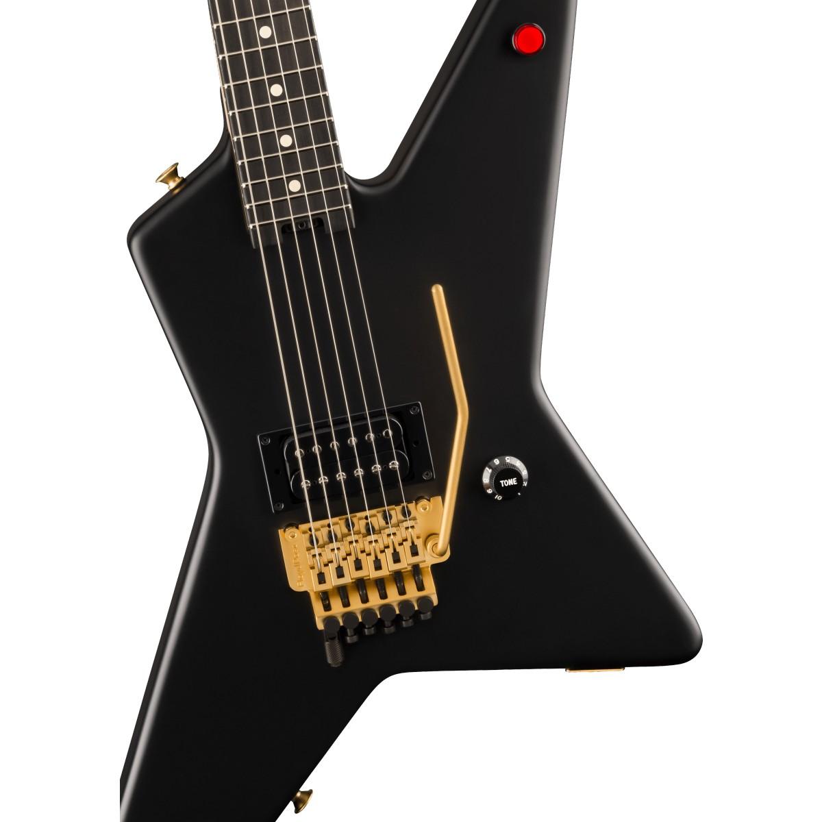 EVH Limited Edition Star, Ebony Fingerboard, Stealth Black with Gold Hardware