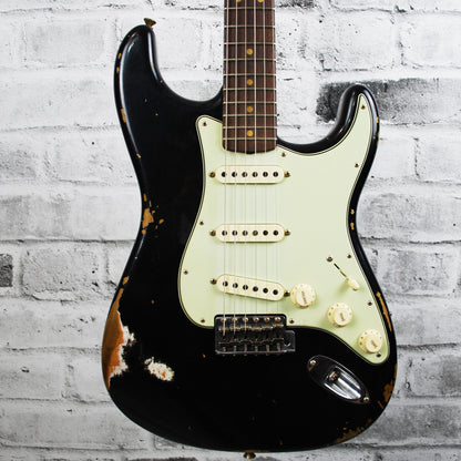 Fender Custom Shop Limited Edition 63 Strat Heavy Relic - Faded/Aged Black