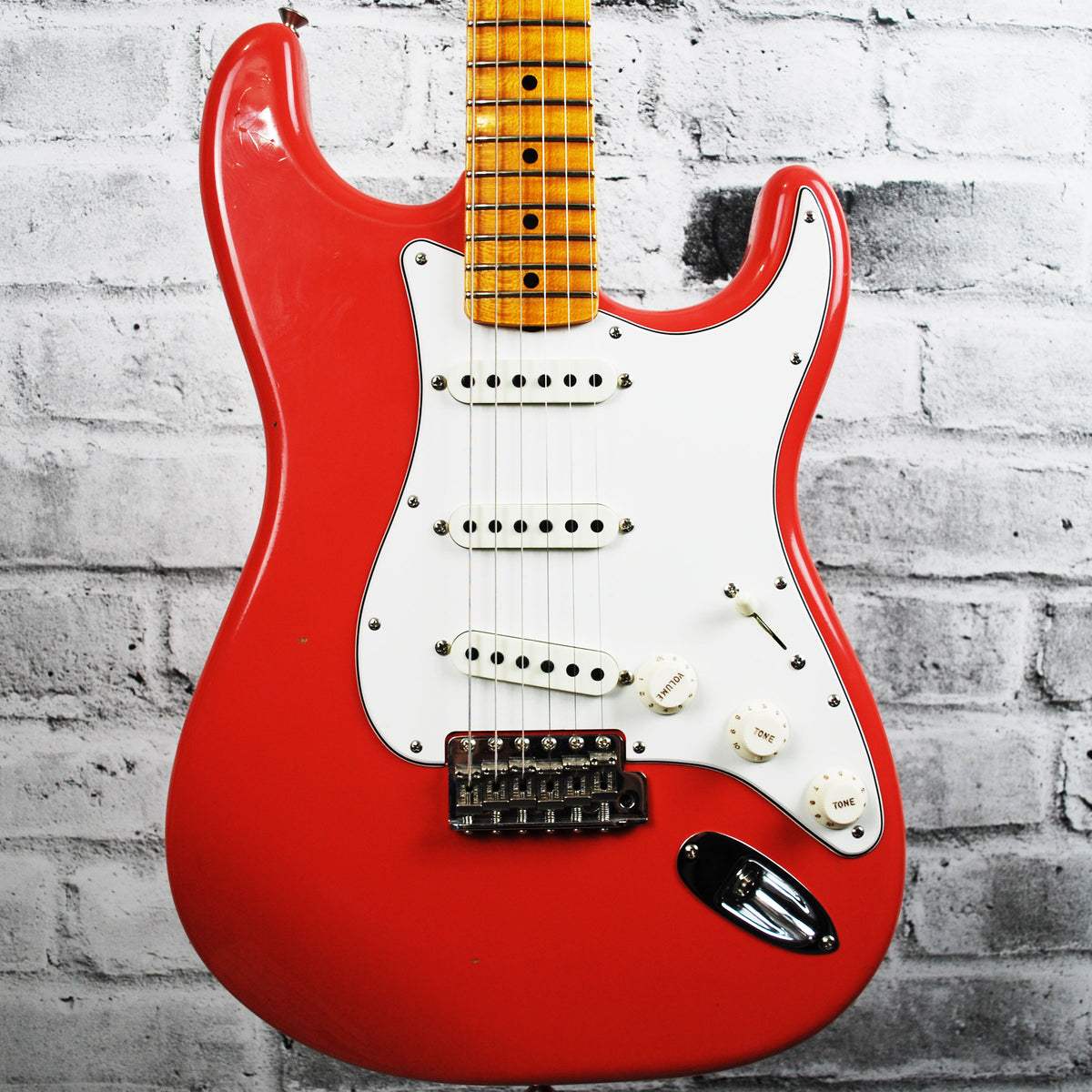 Fender Custom Shop 1965 Time Machine Journeyman Relic Stratocaster - Super Faded Fiesta Red with Maple Fingerboard