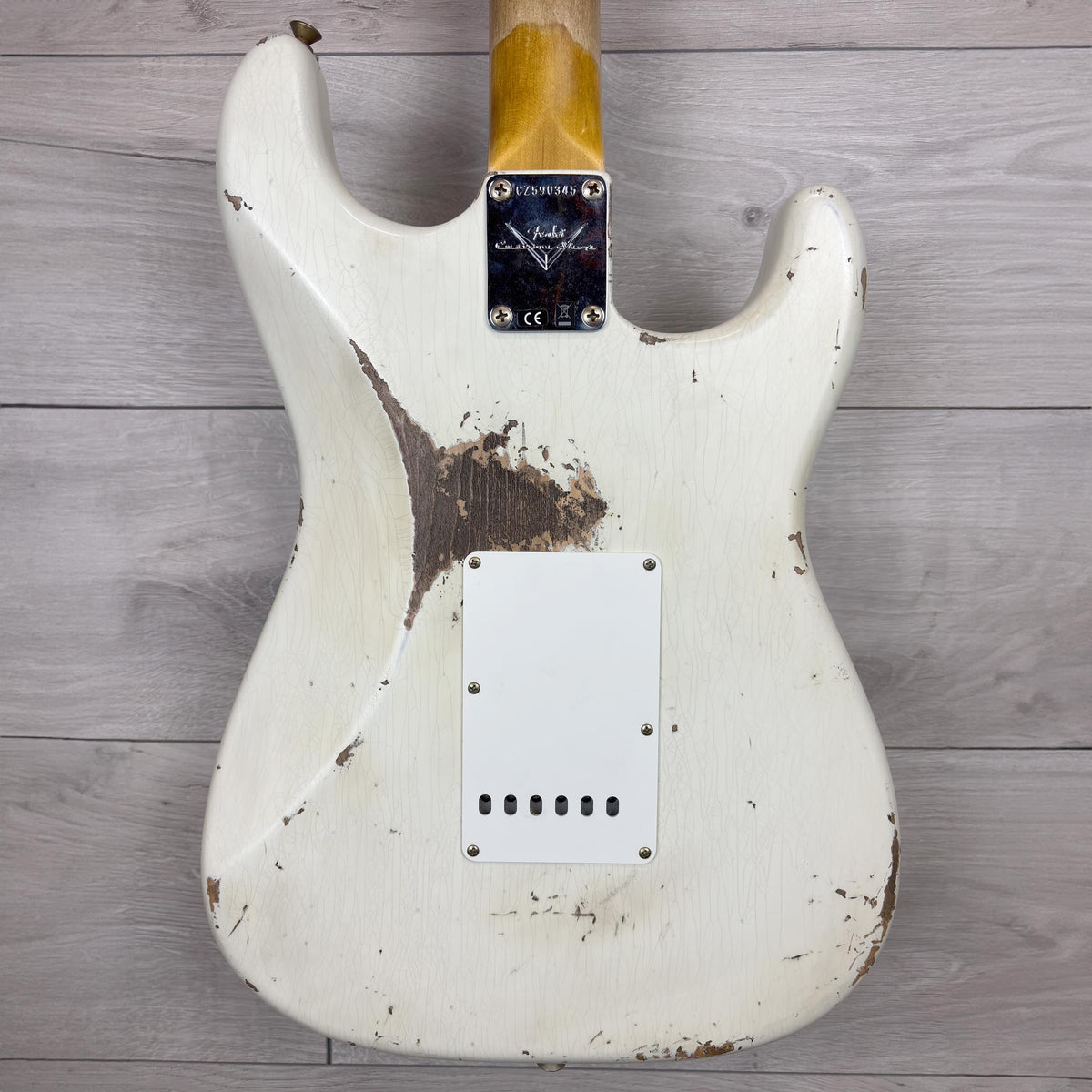 Fender Custom Shop '60 Stratocaster Heavy Relic, Gaucher, Rosewood - Aged Olympic White