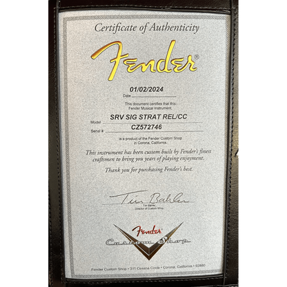 Fender Custom Shop Stevie Ray Vaughan Signature Stratocaster® Relic® with Closet Classic Hardware, Rosewood Fingerboard, Faded 3-Color Sunburst